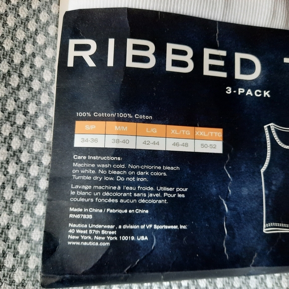 Nautica 3-pack Men's tank size S - Picture 5 of 11